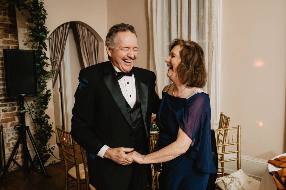 Mom and dad dancing