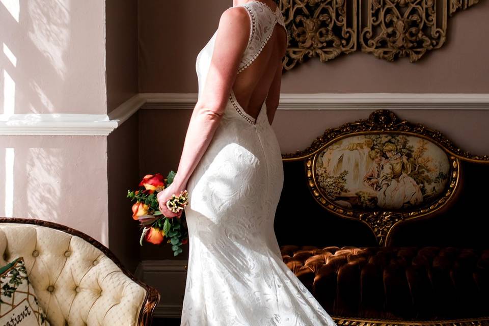 Bride in parlor