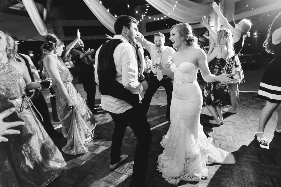 Newlyweds on the dance floor