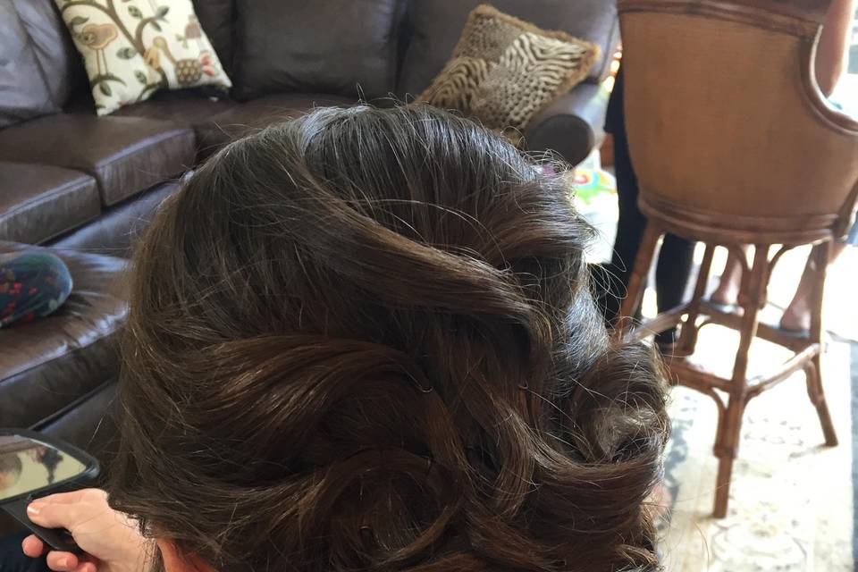 Bridesmaid formal updo/ ABH