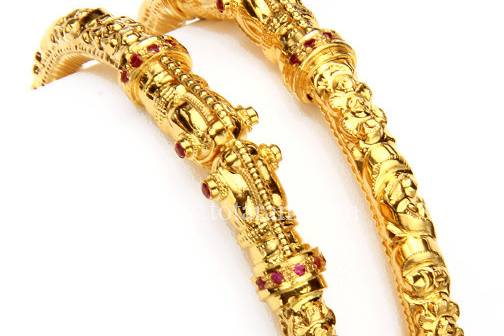 22K Gold Bridal Bangles Set  Fine Bracelets Bride in Newark, CA