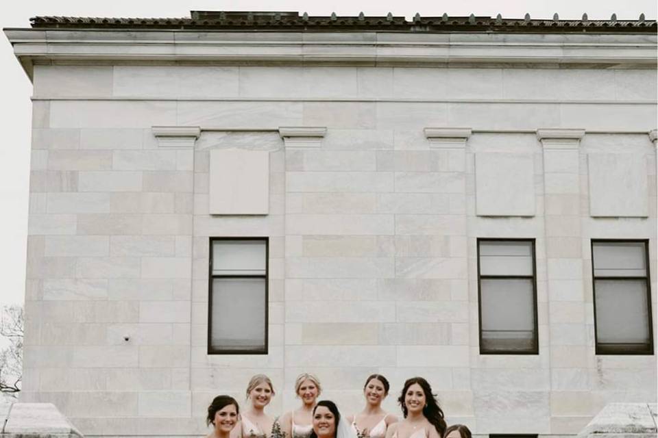 Bride and bridesmaids