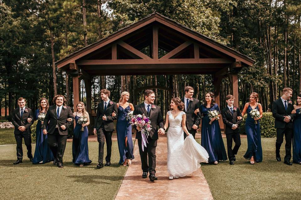 Outdoor ceremony at Pine hall