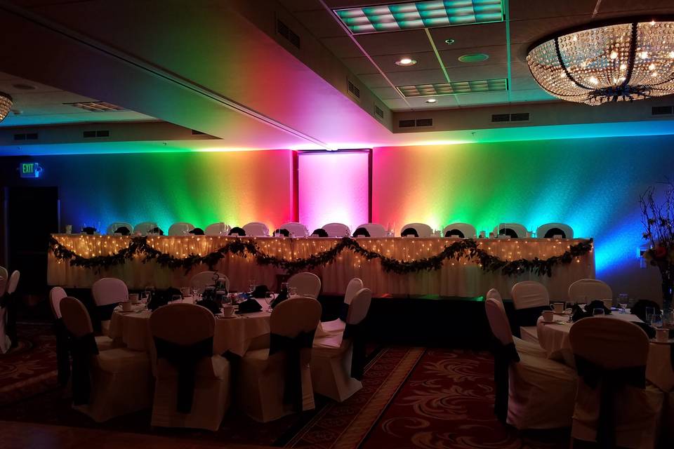 Uplighting and monogram