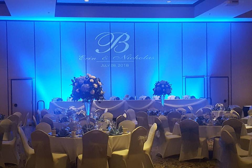 Head table lighting design