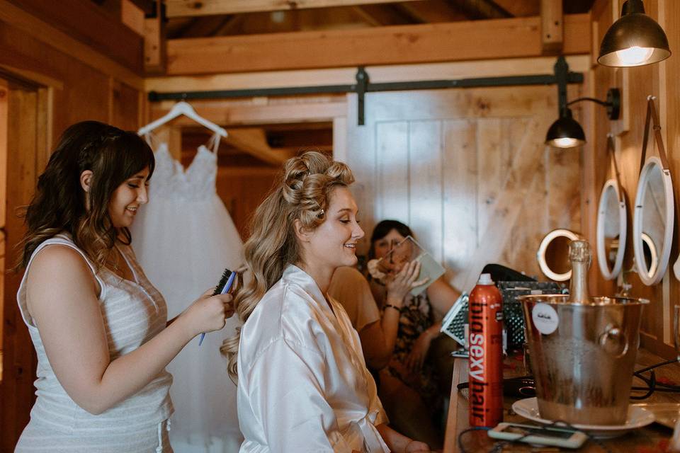 Bride Getting Ready