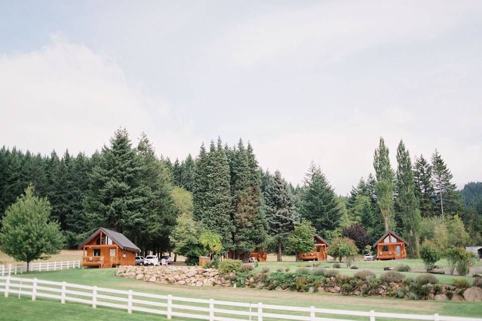 4 of the 7 onsite cabins