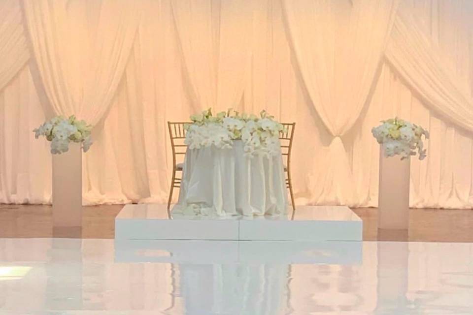 Back drop, Sweet heart Table