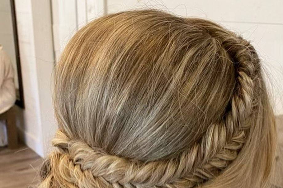 Braided updo style
