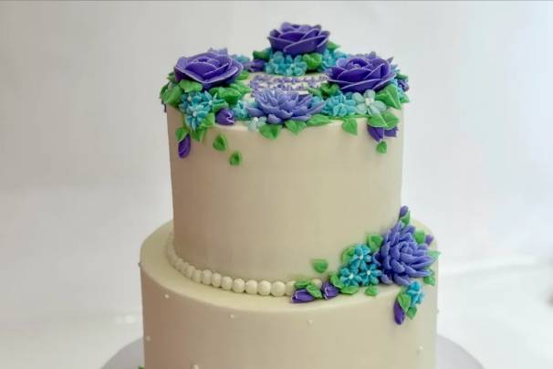 Simple Floral 2 Tier