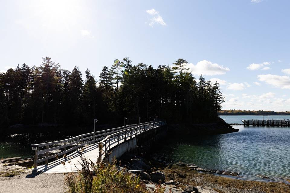 Boardwalk to the island