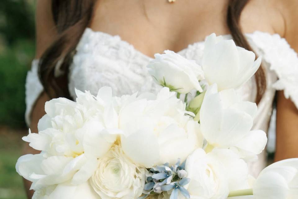 Plush Flowers + Splash of Blue