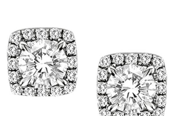 Forevermark Cushion Center of My Universe diamond stud earrings in 18kt white gold