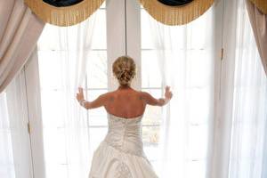 Bride in her wedding gown