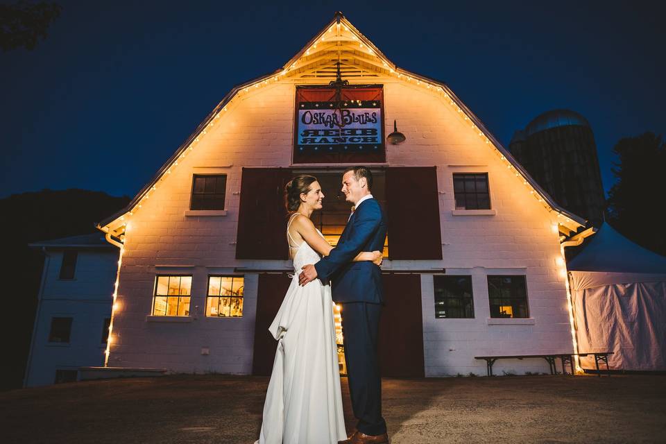 Bride in her wedding gown