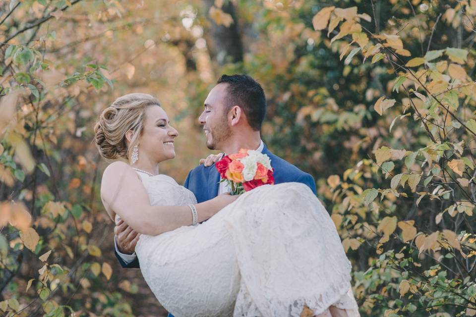 Carrying my bride like a baby