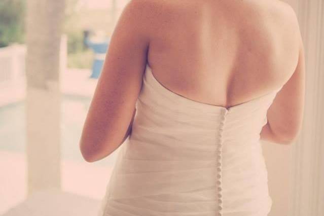 Back details of wedding dress