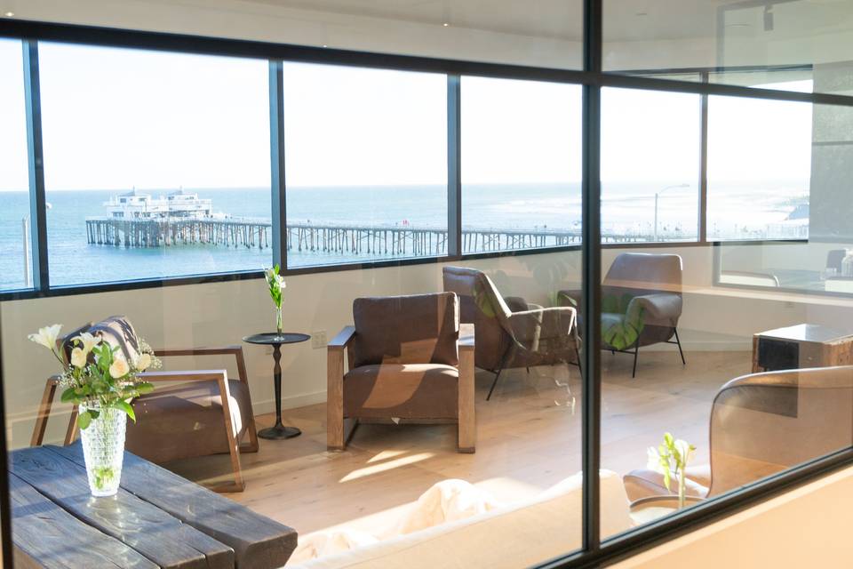 Ocean view clubhouse lounge