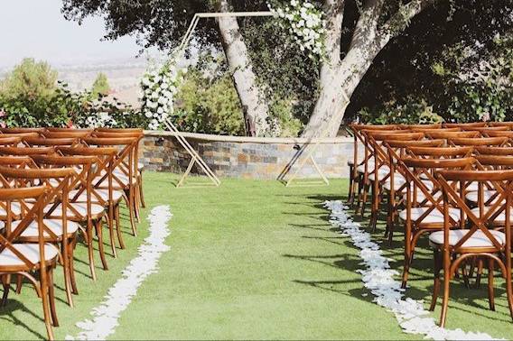 Terrace Ceremony on the pond