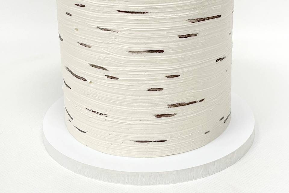 Birch bark buttercream