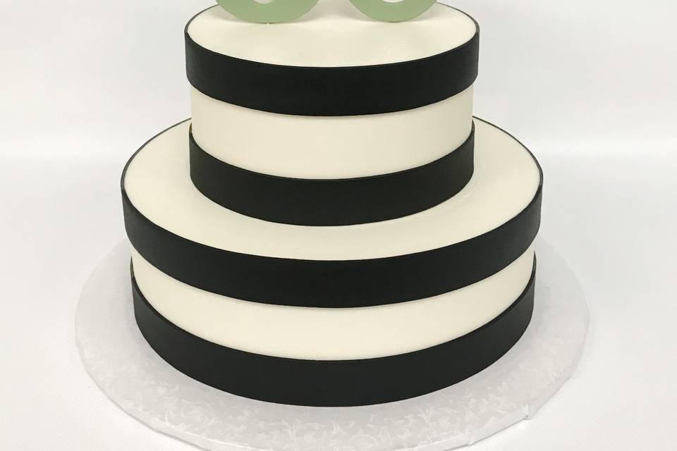 Fondant stripes and numbers
