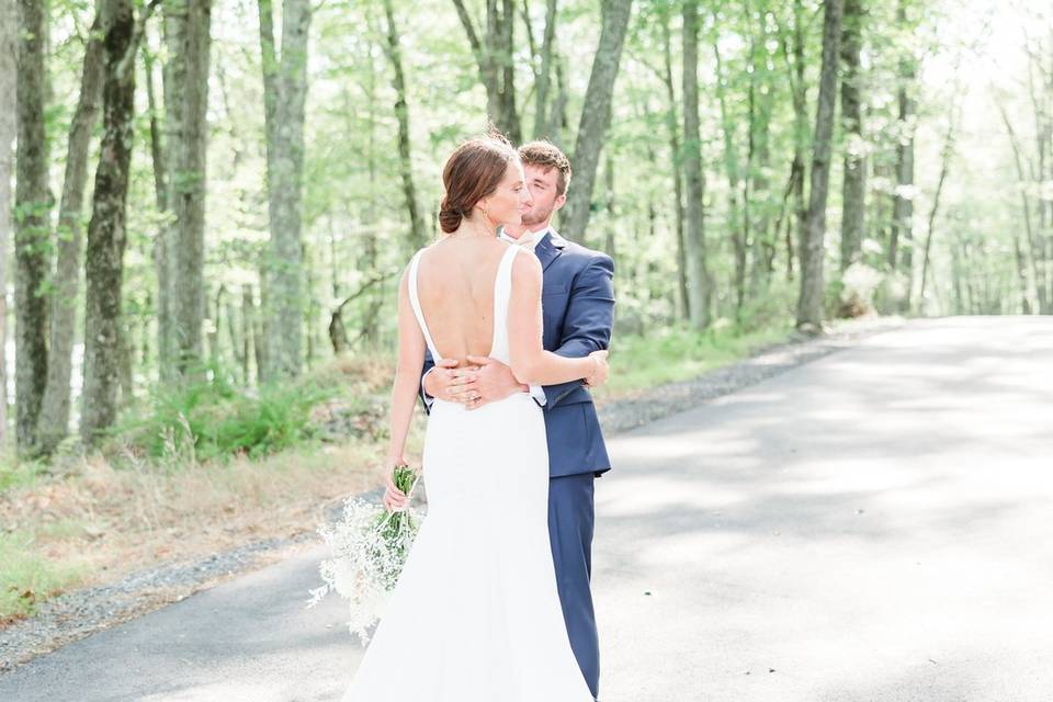 Woods bride and groom
