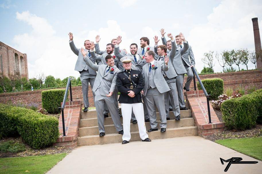 Groom with groomsmen