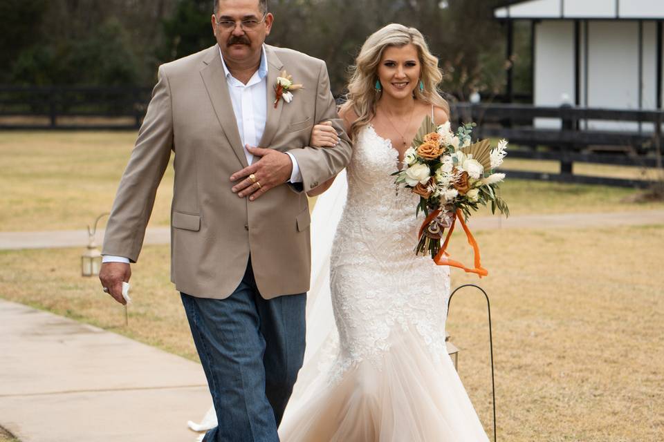 Bride and Dad at Ceremony