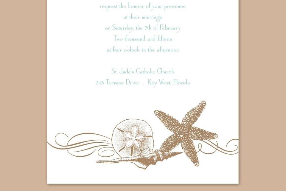 Floral Shadow Canary Wedding Invitations - Shadows of colorful flowers with faint silhouettes accompany your wording on this white, non-folding invitation. Choose an imprint color and typestyle for your wording. Format only available as shown. Enclosures and thank you notes are printed on non-folding cards.  Invitation size: 4 5/8