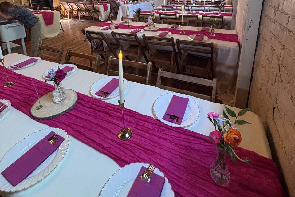 Bold pink reception
