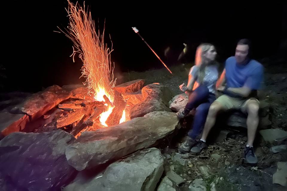 Evening bonfire