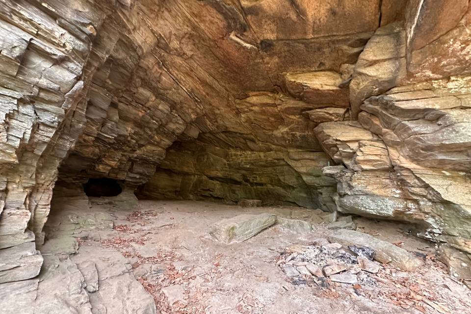 Civil War cave interior