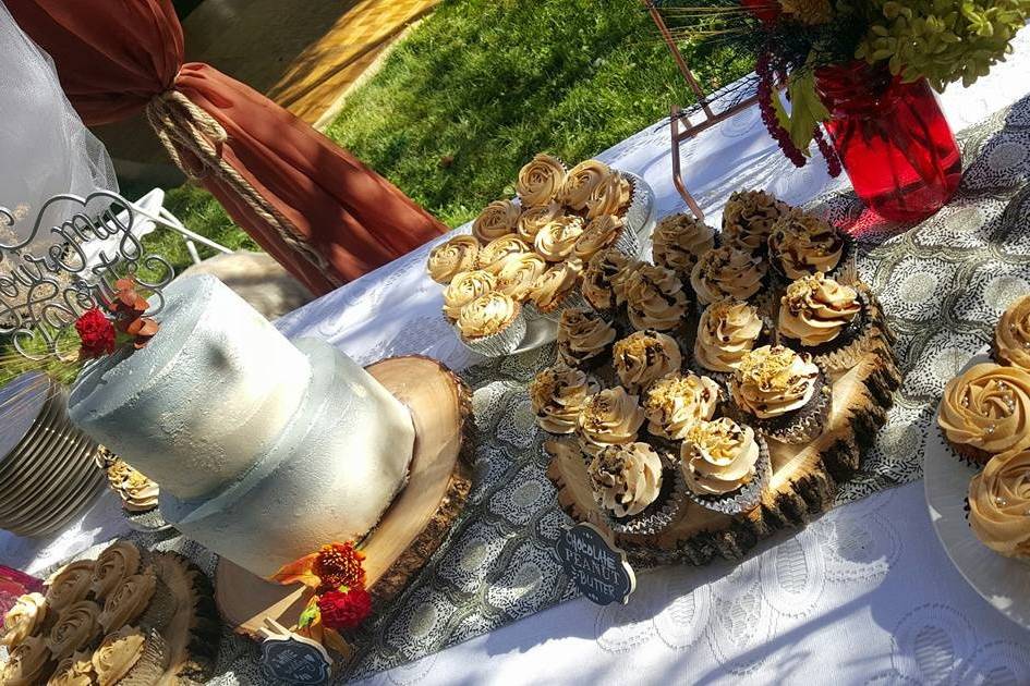 Cake and cupcakes