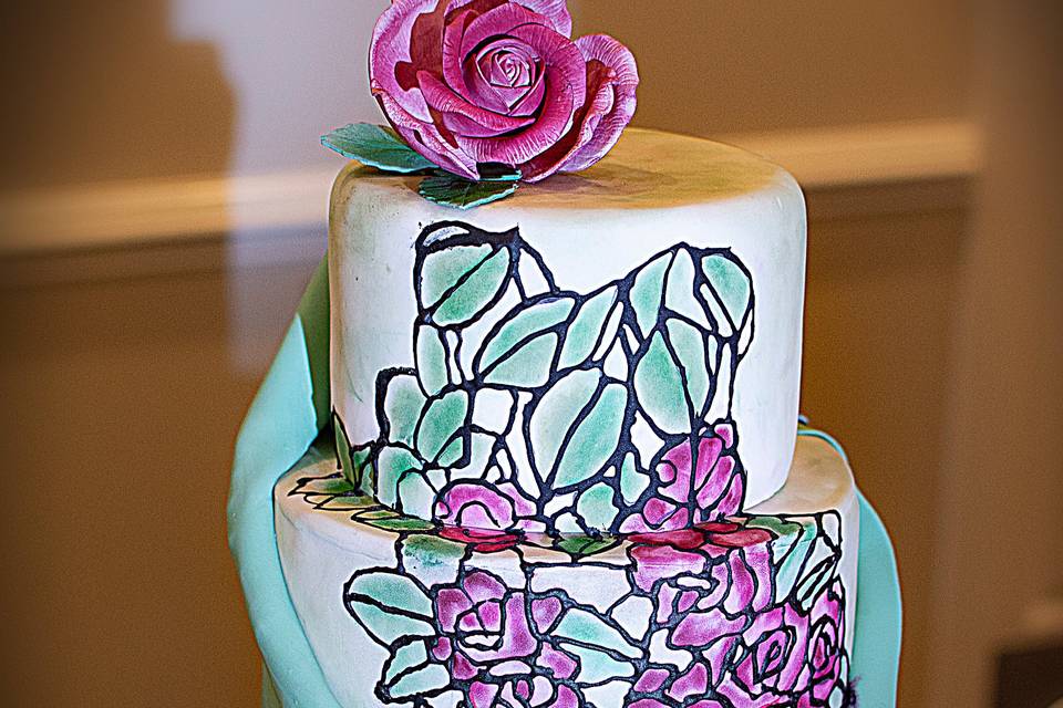 Stained glass cake