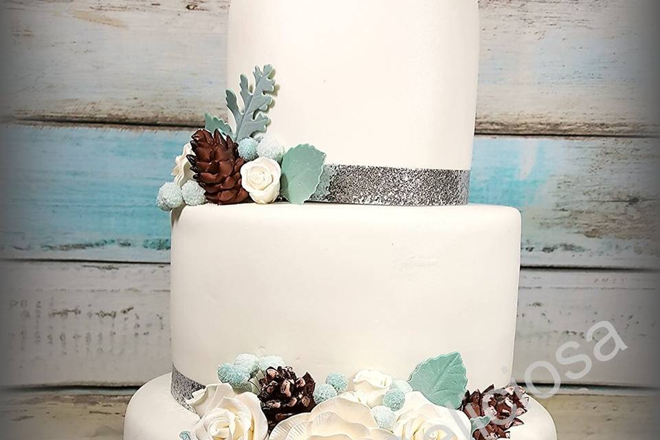 Winter wedding cake