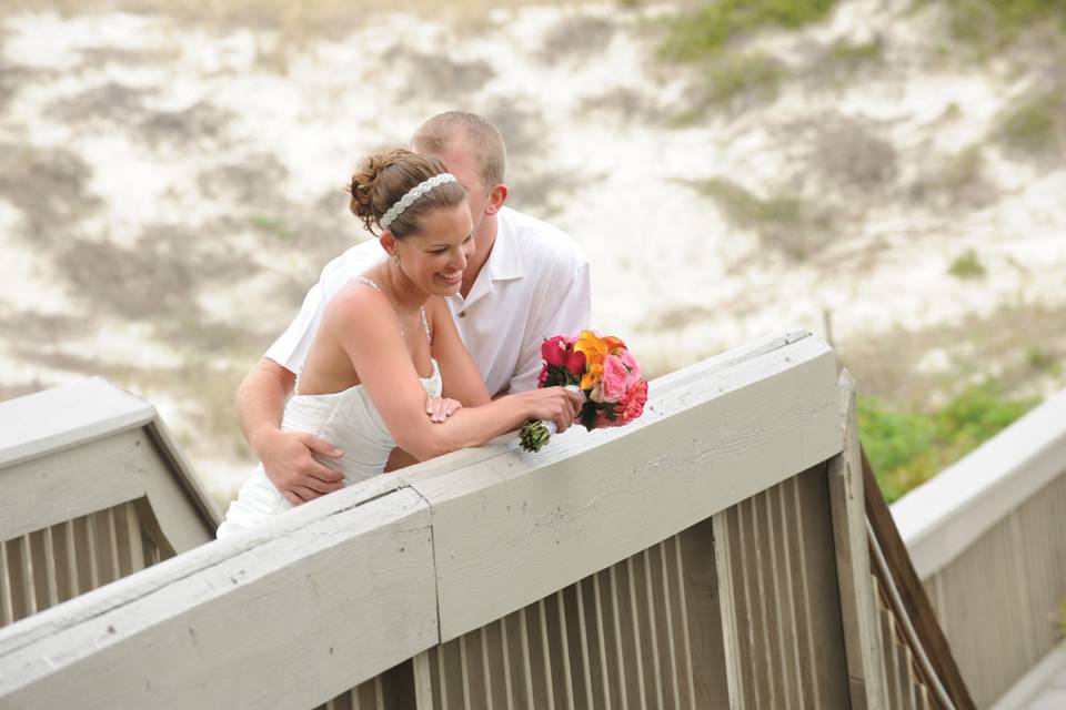 Beach wedding at Amelia Island FL