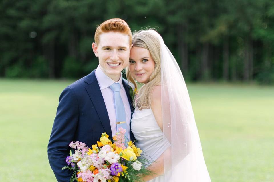 The bride and groom