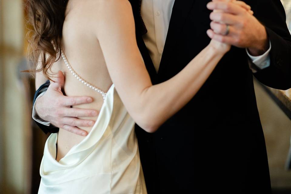 The bride and groom