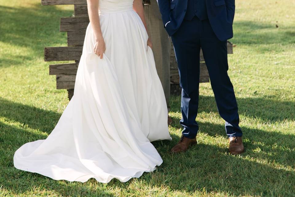 The bride and groom