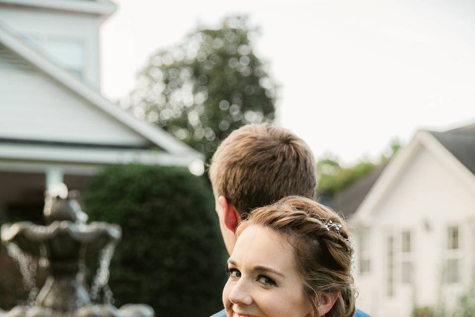 The bride and groom