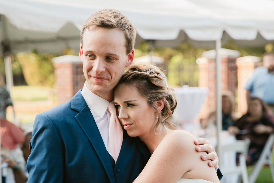The bride and groom