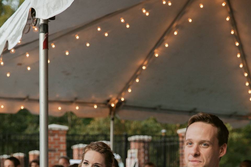 The bride and groom