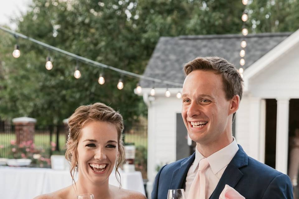 The bride and groom