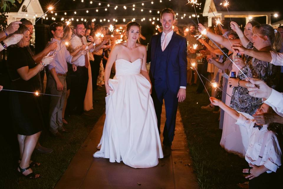 The bride and groom