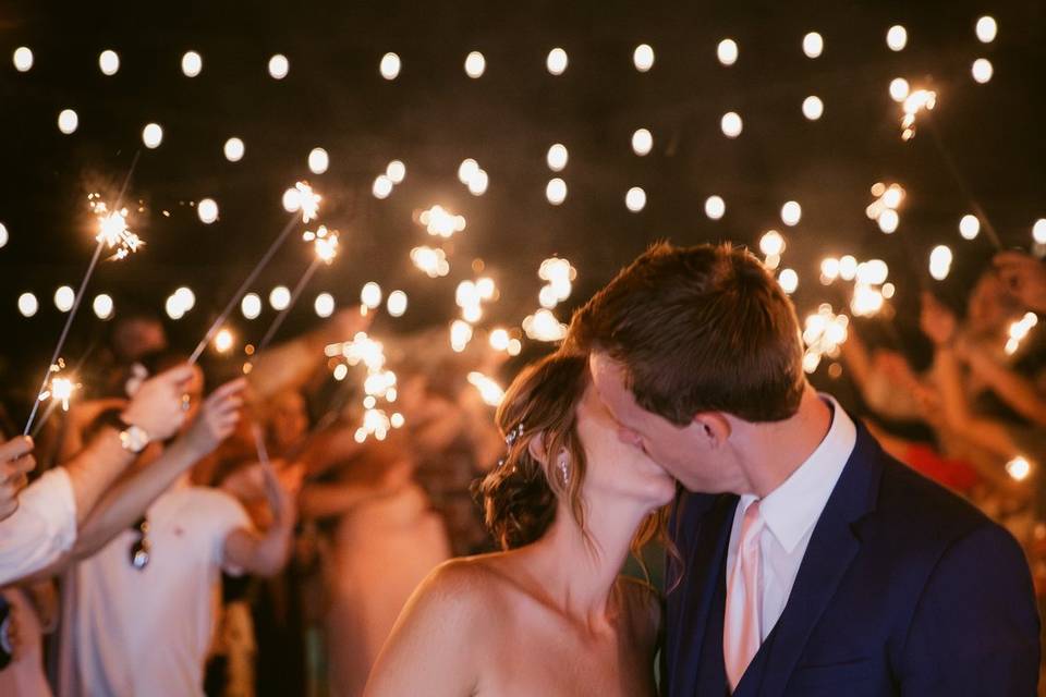 The bride and groom