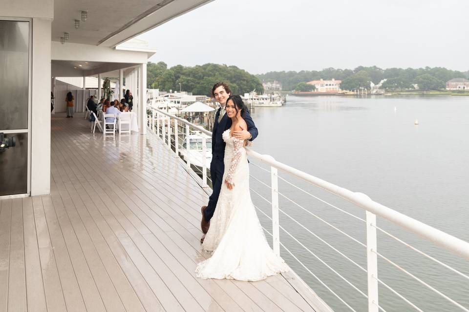 The bride and groom