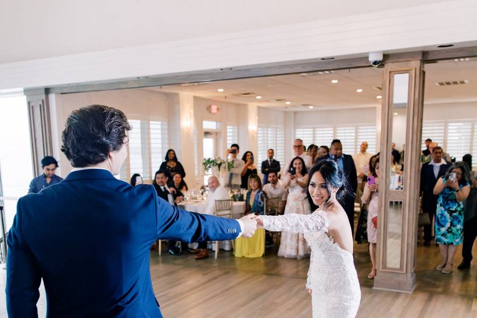 The bride and groom