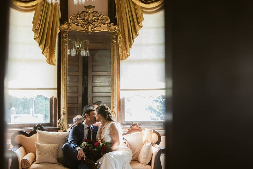 The bride and groom