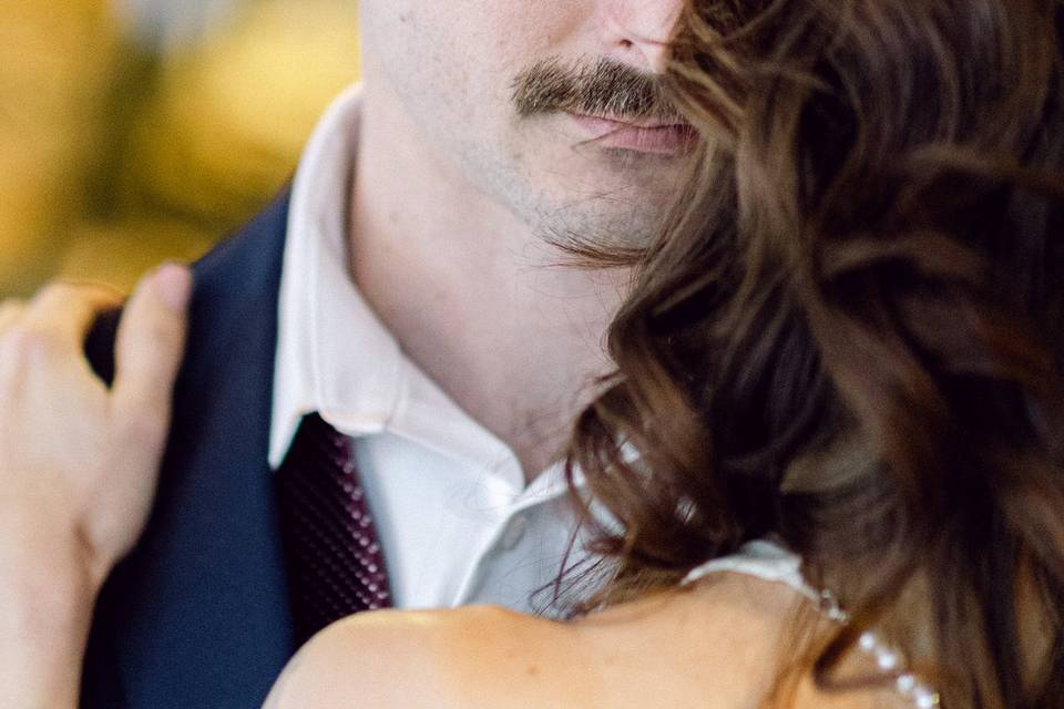 The bride and groom