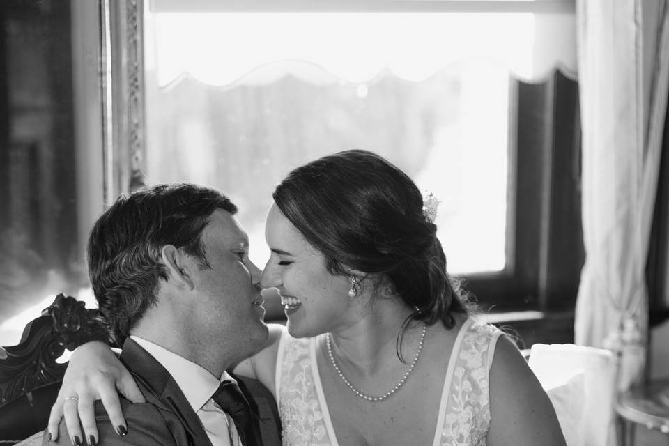 The bride and groom